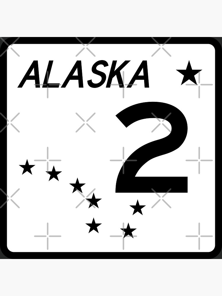 Thumbnail 2 of 2, Greeting Card, Alaska Route 2, Richardson Highway, Steese Highway, Elliott Highway designed and sold by AlaskaExtreme.