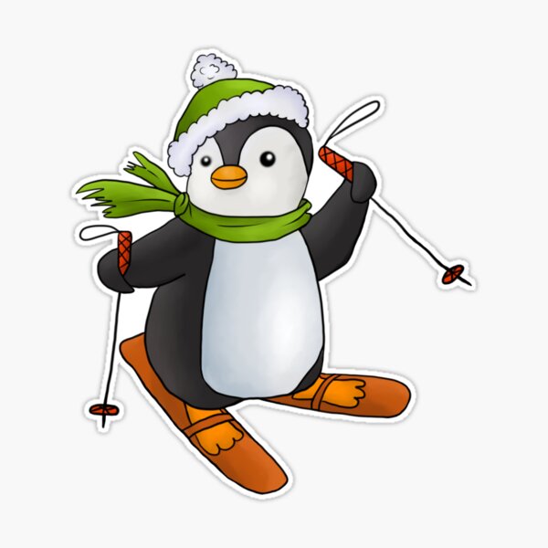 Cute Skiing Penguin Poster by Thunderceptor