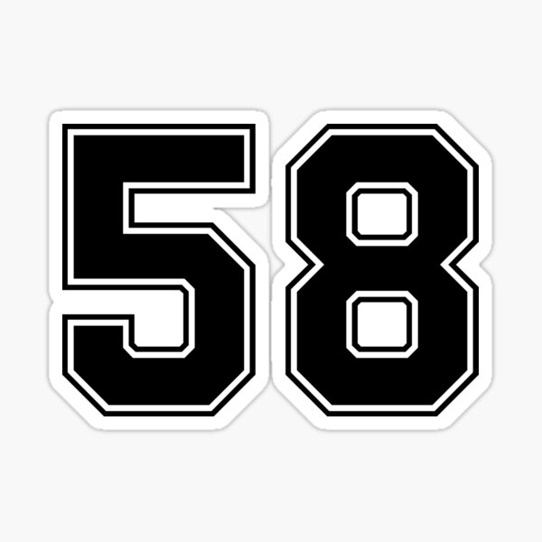登場! 58 American Football Classic Vintage Sport Jersey Number in ウェア