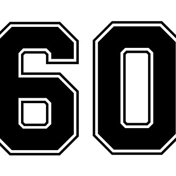 60 American Football Classic Vintage Sport Jersey Number in