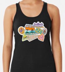 Asheville Sticker Collection Racerback Tank Top
