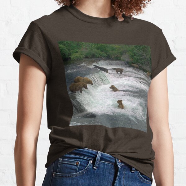 Brown Bears, Brooks Falls, Brooks River, Katmai National Park, Alaska Classic T-Shirt
