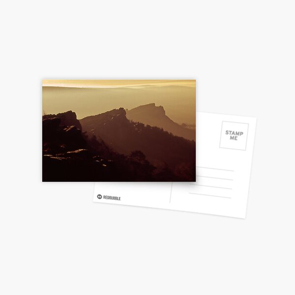 The Roaches just before sunrise. Postcard