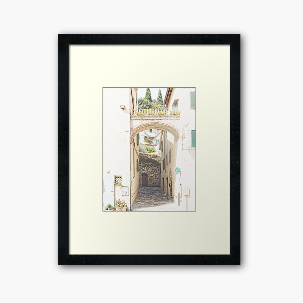 Archway Leaving Main Square Cetona Tuscany Framed Art Print