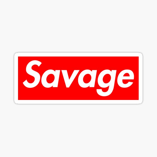 supreme savage sticker