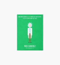 Minimalist Rick Sanchez Art Board Print