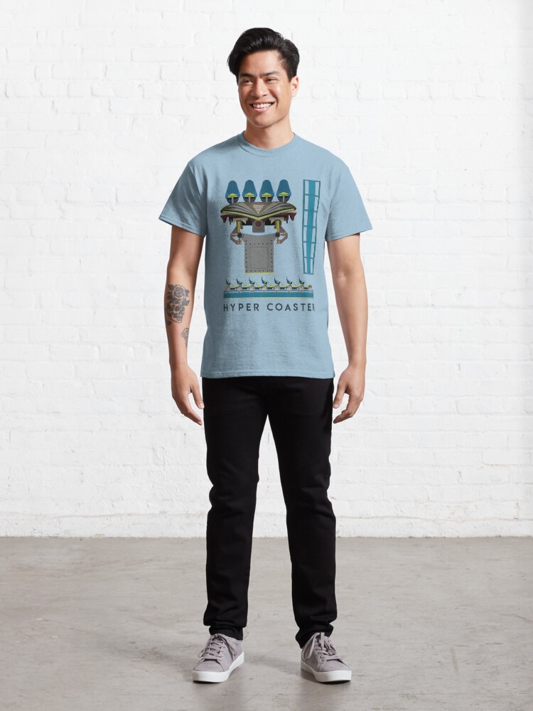 Alternate view of Fury 326 Rollercoaster Design - B&M Hyper Coaster Classic T-Shirt