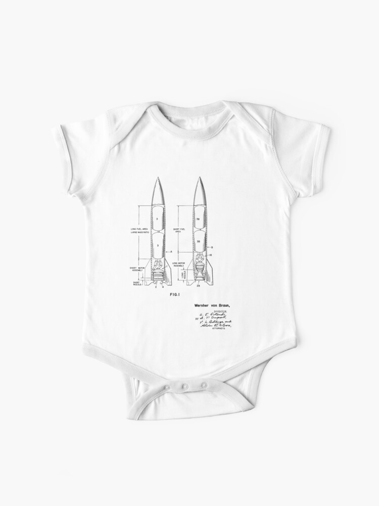 Rocket Propelled Missile Vintage Patent Hand Drawing Baby One Piece By Theyoungdesigns Redbubble
