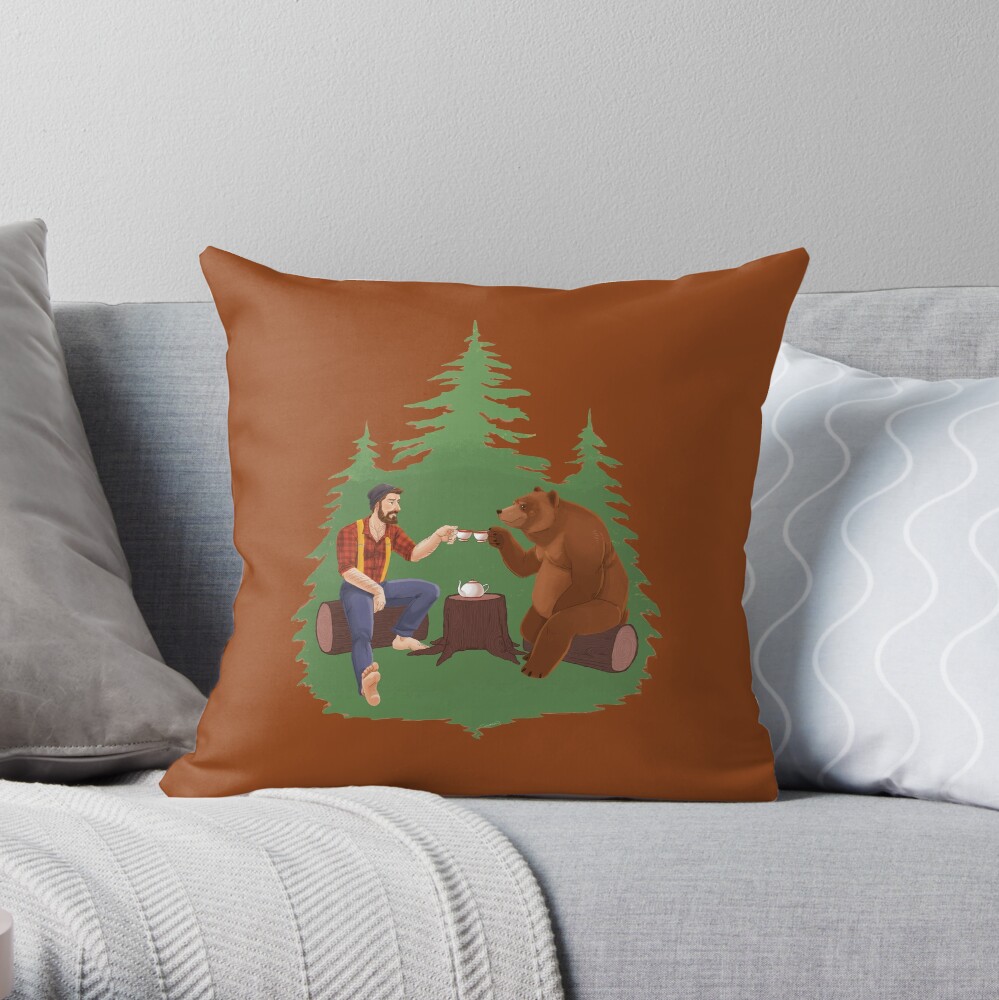 Gentleman's Tea - Color Throw Pillow