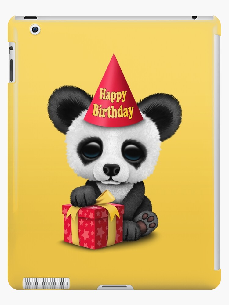 Coque Et Skin Adhesive Ipad Panda Bebe Mignon Joyeux Anniversaire Par Jeffbartels Redbubble