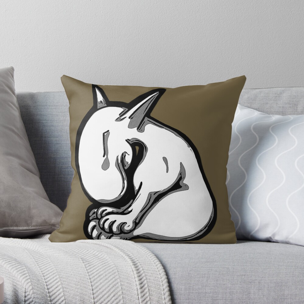 english bull terrier pillow