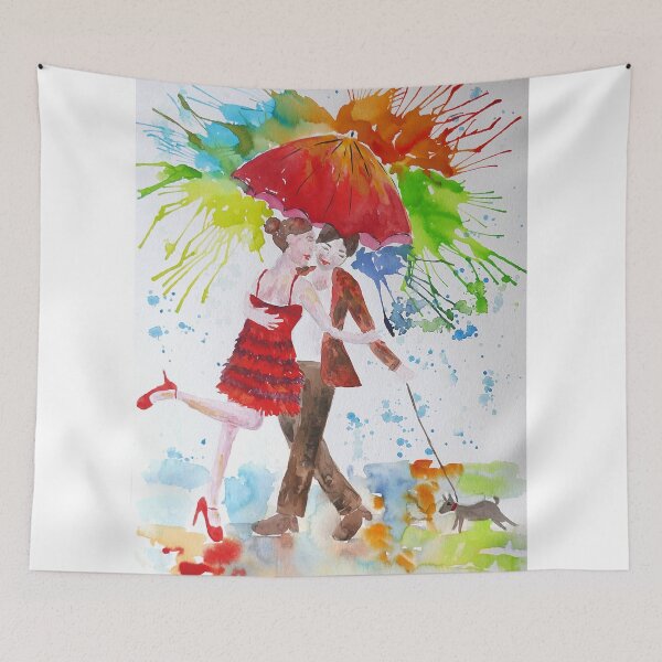 Item preview, Love under that Red Umbrella designed and sold by Casimirasart.