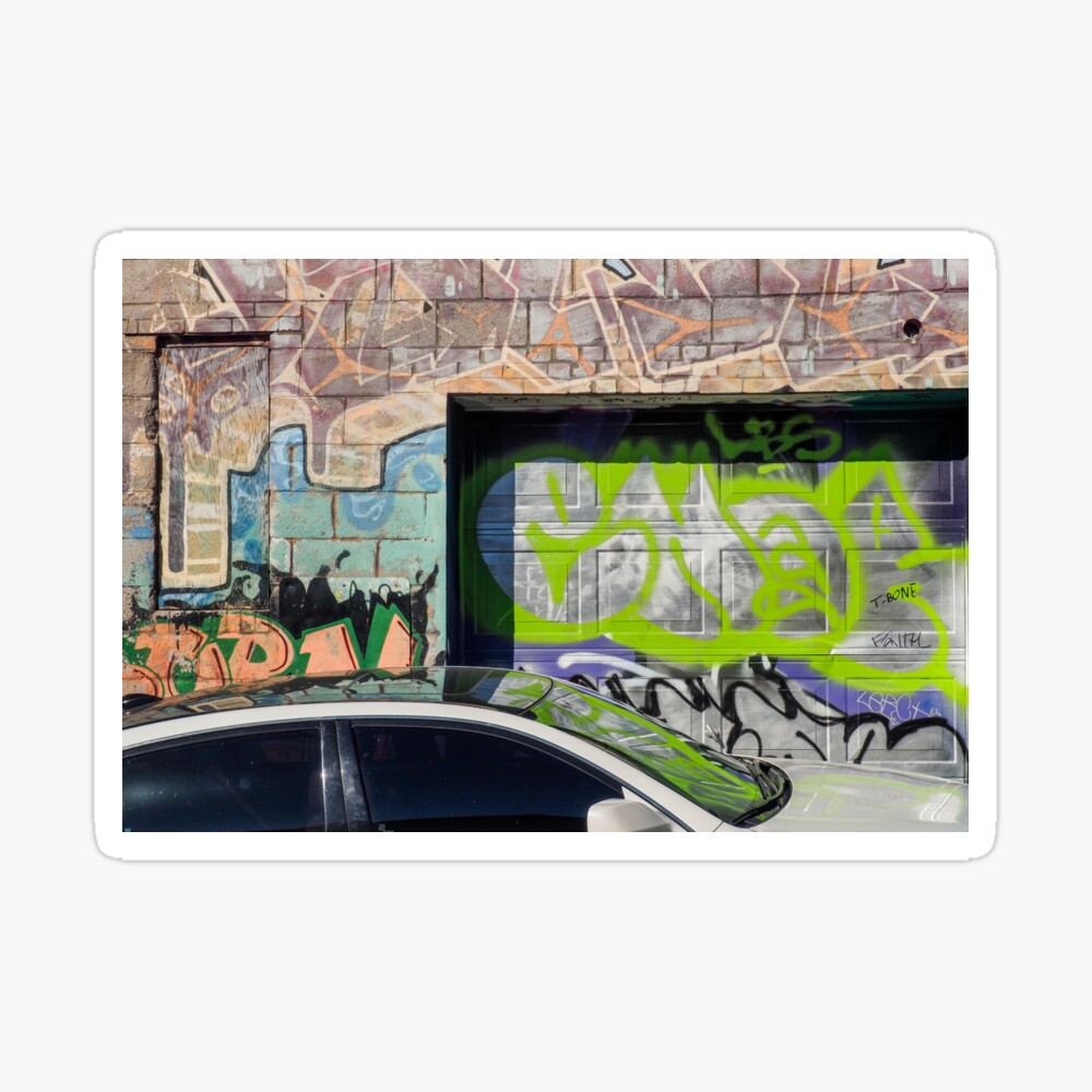 Car With Graffiti Toronto Art Board Print By Kenjonesphoto Redbubble