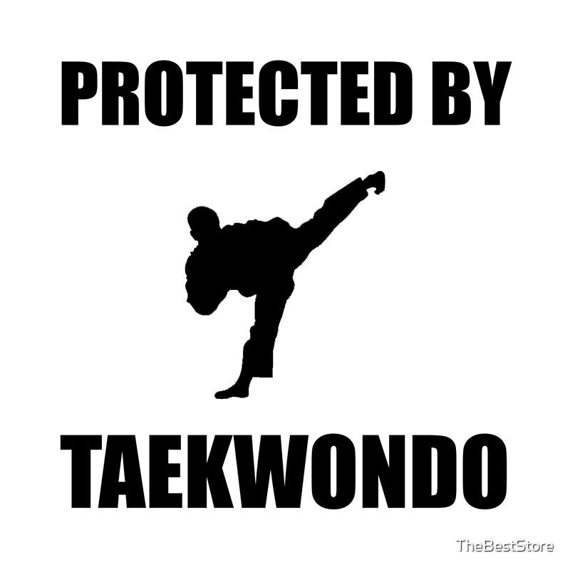 "Protected By Taekwondo Funny Martial Arts" by TheBestStore Redbubble