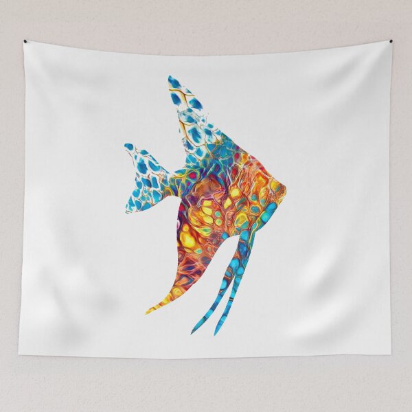Item preview, "Acrylic Paint Pour Angelfish" designed and sold by Creatively Colette’s .