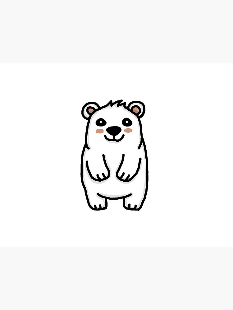 Lámina rígida «Oso polar, animal, dibujo, dulce.» de nijess | Redbubble