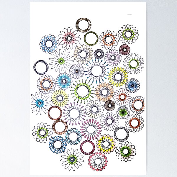 Childhood Dreams, a colourful spirograph drawing! Poster for Sale by  RachelEDesigns