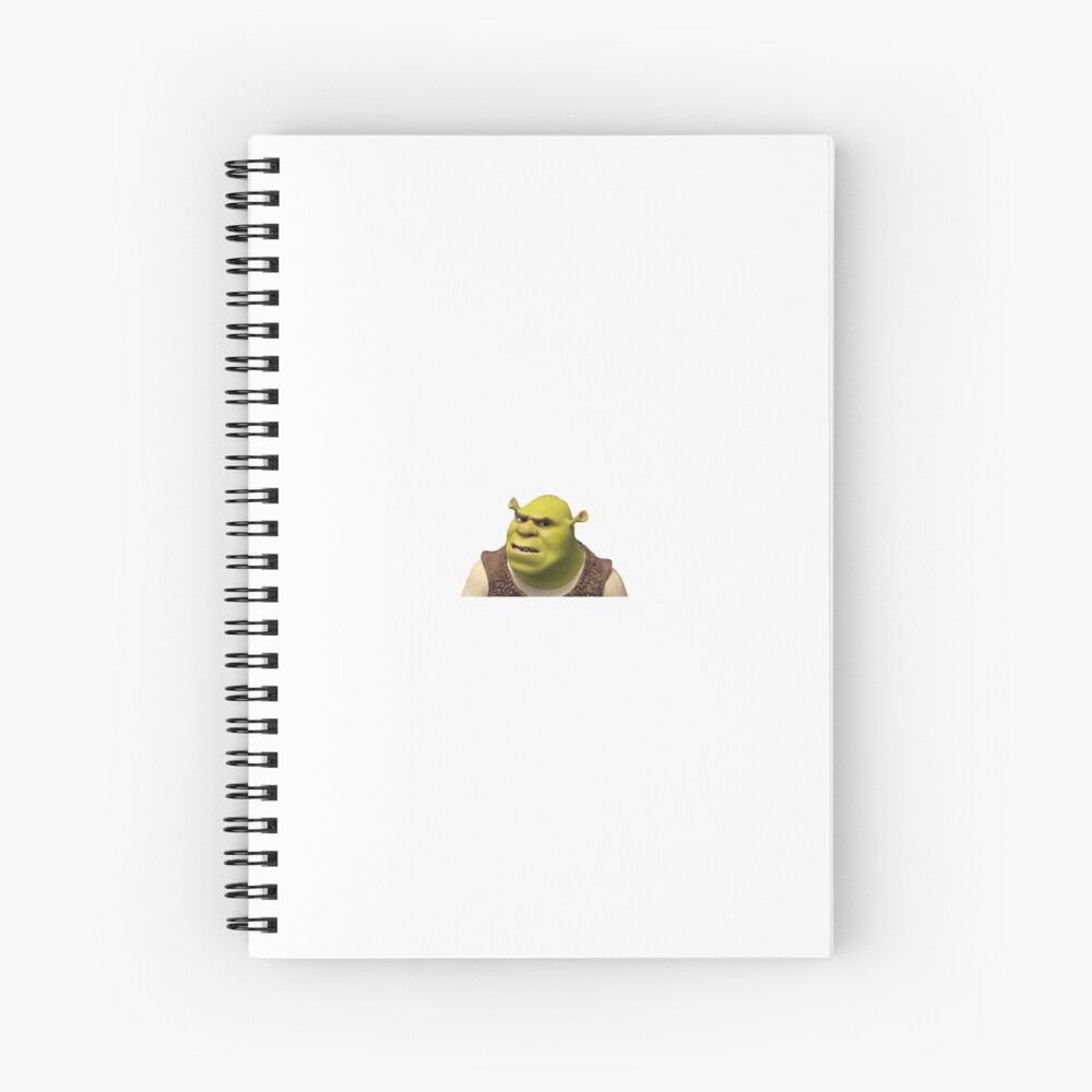 Shrek meme Spiral Notebook for Sale by yyyeseniaa