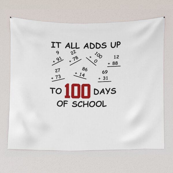 Item preview, It all adds up to 100 Days of School Teacher Math 1 designed and sold by hadleydesigns.