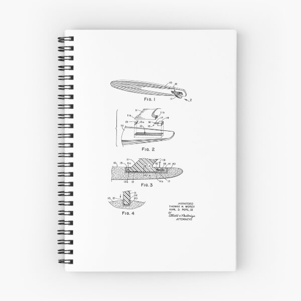 Item preview, Surfboard with Removable Skeg Vintage Patent Hand Drawing designed and sold by TheYoungDesigns.
