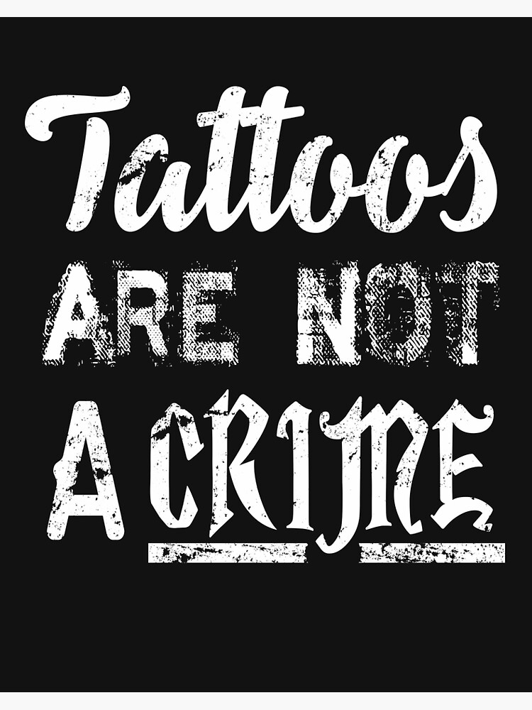 Tattoo Lover Gifts Tattoos are Not a Crime Tattoo Artist Jigsaw