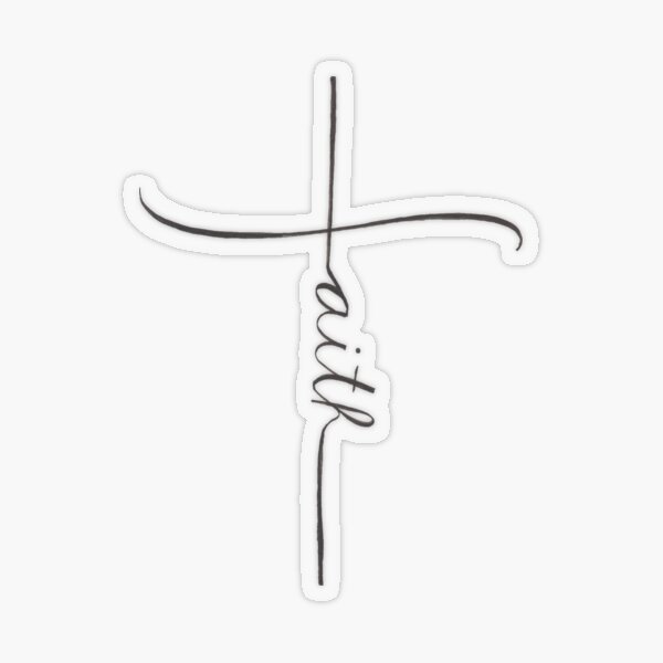 Faith Cross Sticker for Sale by rachelcweber