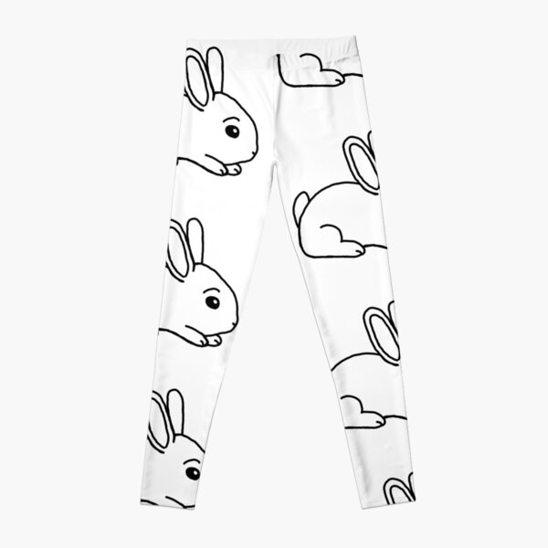 Vintage Bunny Rabbit Pattern Leggings by JustWriteArts