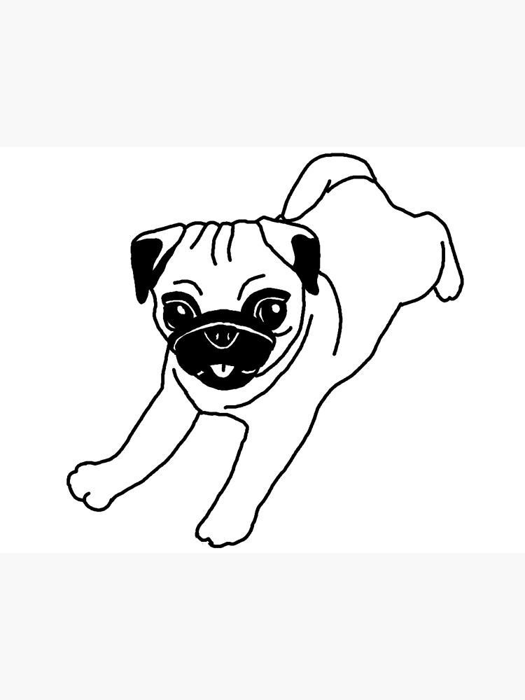 Tarjetas de felicitación «Pug, perro, dibujo» de nijess | Redbubble