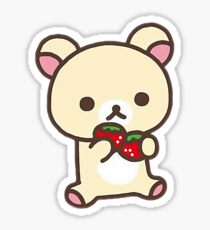 San-X Rilakkuma Korilakkuma Cute Strawberry Sticker Sticker