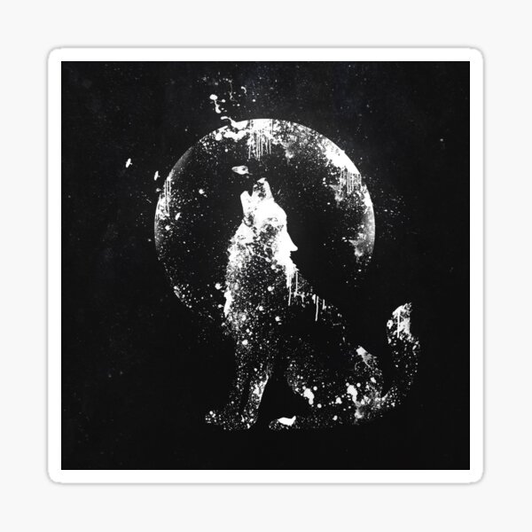 Howling At The Moon Sticker