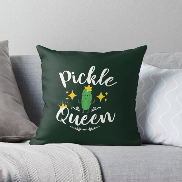 Pickle Queen Throw Pillow