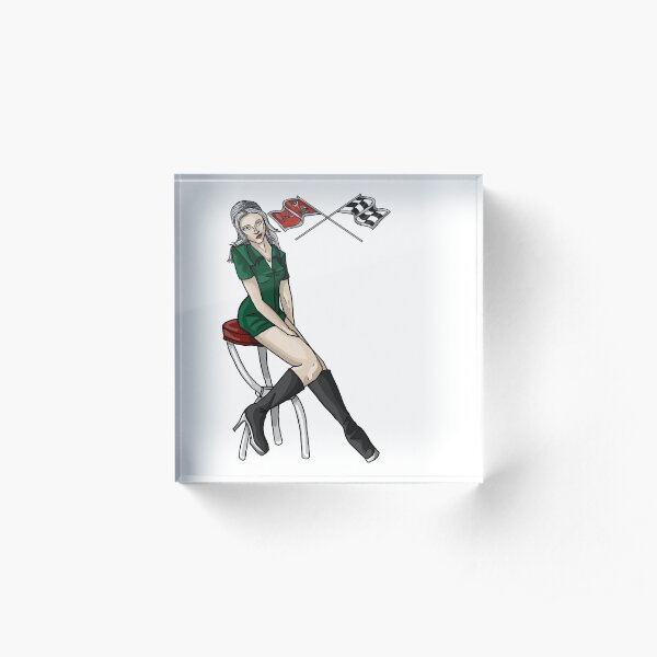 Corvette Girl Acrylic Block