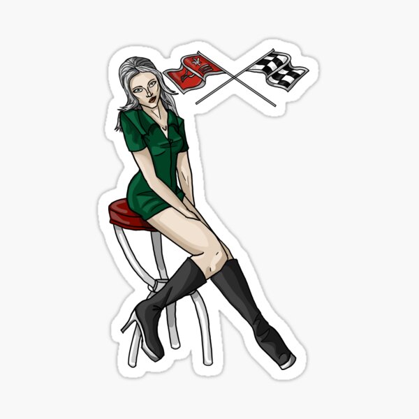 Corvette Girl Sticker