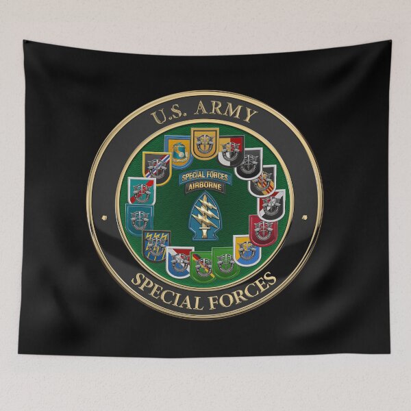 Item preview, Army Special Forces - SF Patch with SF Groups Flashes over Black Velvet designed and sold by Serge Averbukh Art Studio.
