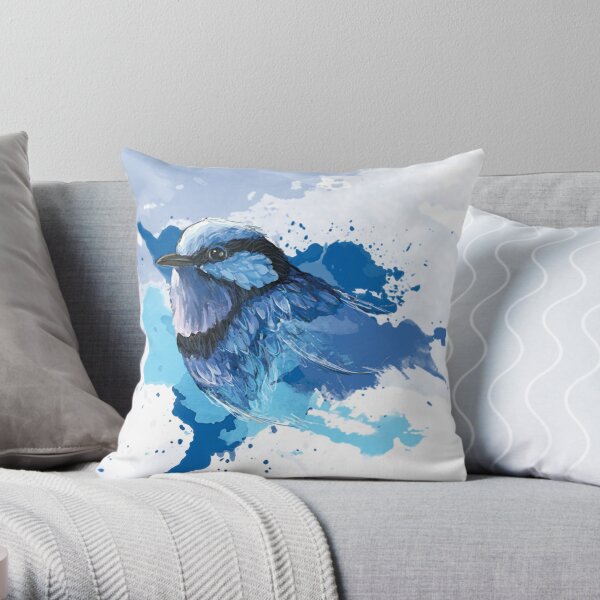 The Fairy Wren Throw Pillow