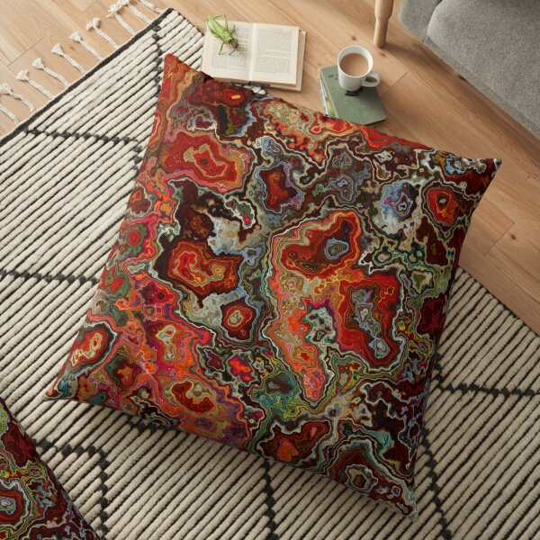 Blood Geode Floor Pillow