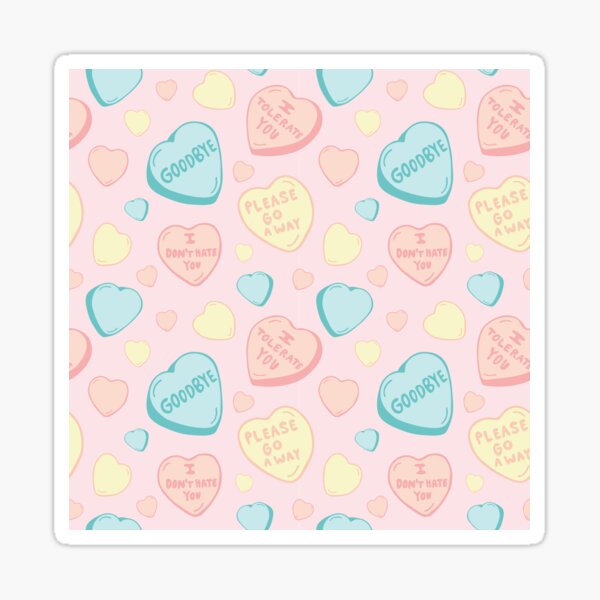 Introvert Conversation Hearts Sticker