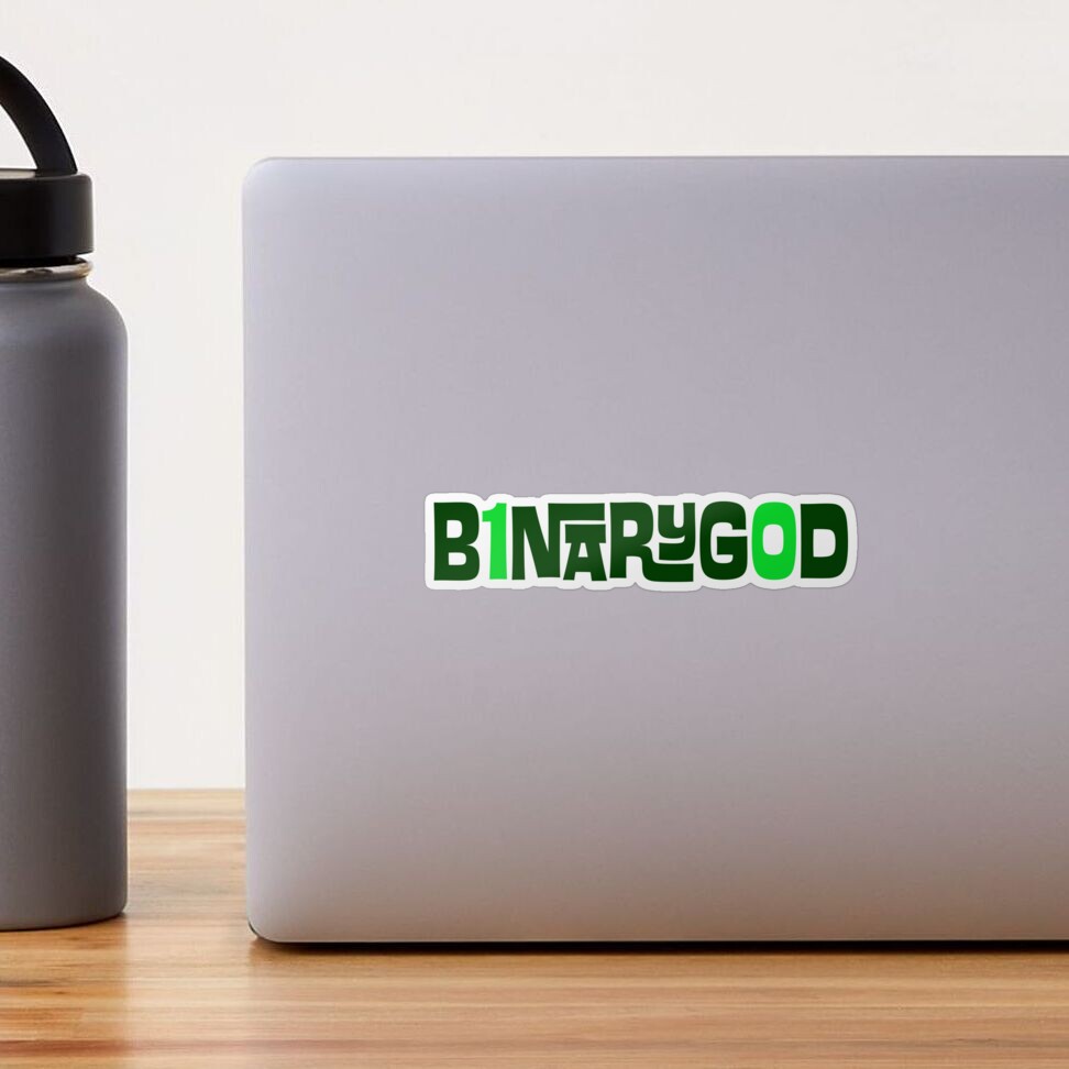 BinaryGod Retro Logo Sticker