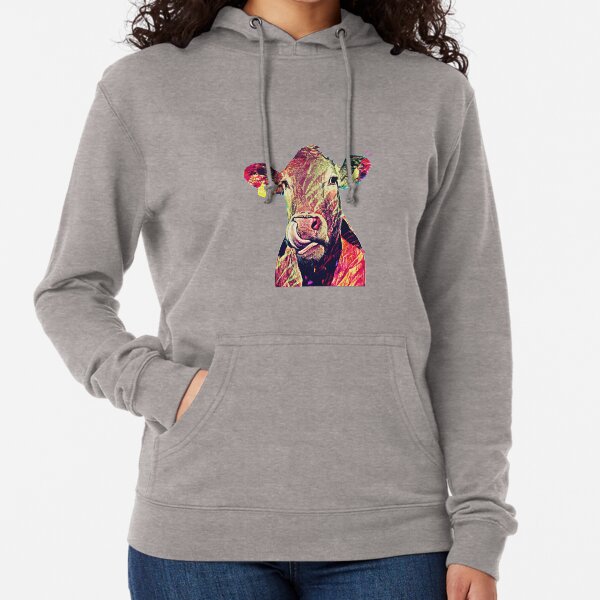 funny cute female cow Lightweight Hoodie