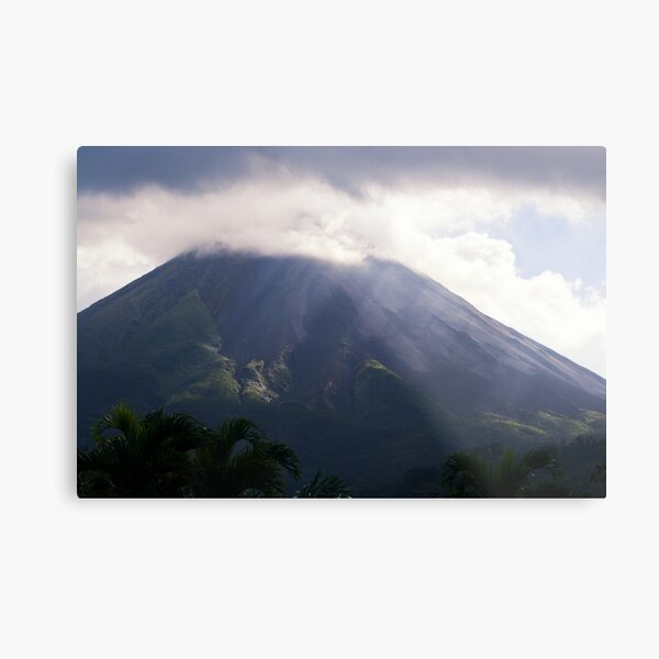 Arenal Volcano In the Mist Metal Print