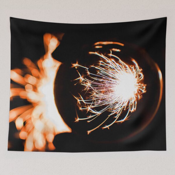 Item preview, Orange Glitter Firework In Sphere designed and sold by greenhumbirdcre.