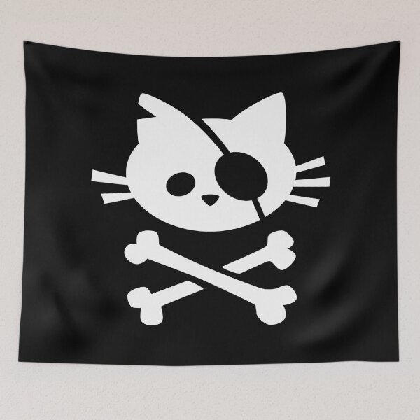 Item preview, Cute Pirate Cat | Skull and Crossbone designed and sold by taylorsmith03.