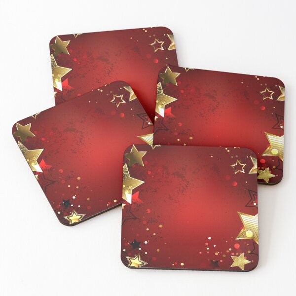 Item preview, Red Background with Gold Stars designed and sold by Blackmoon9.