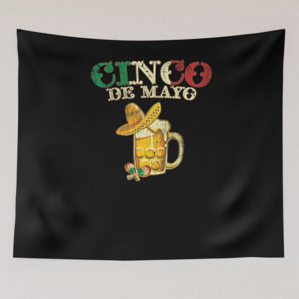 Item preview, Distressed Mexican Flag Cinco de Mayo t-Shirt beer maracas designed and sold by fermo.