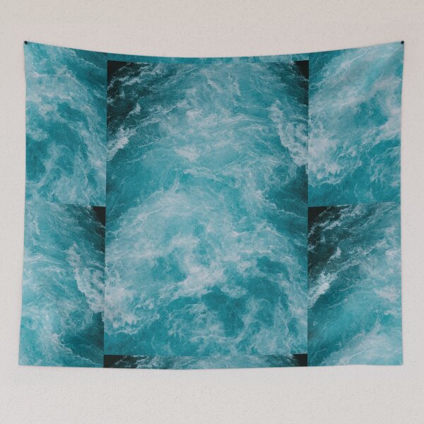Item preview, Cold ocean waves aerial view designed and sold by DelightfulArts.