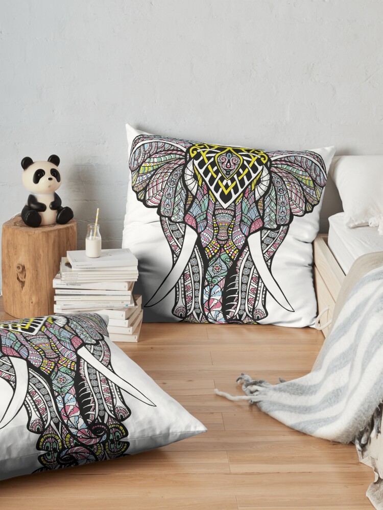 Alternate view of Ornate Elephant Floor Pillow