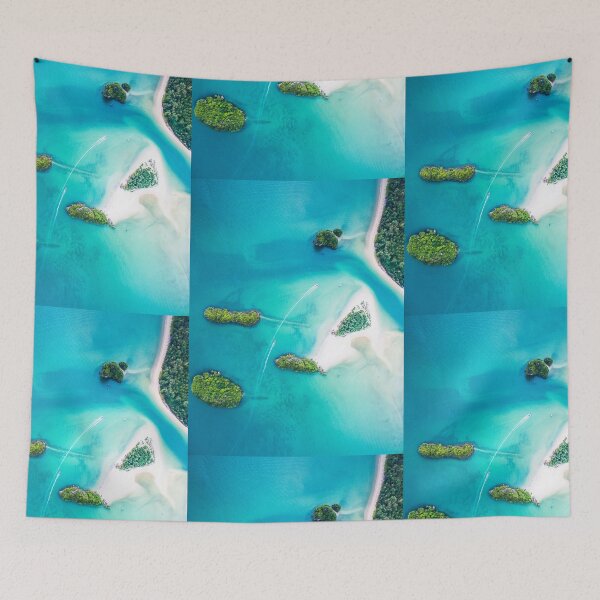 Item preview, Vibrant lovely islands aerial view designed and sold by DelightfulArts.