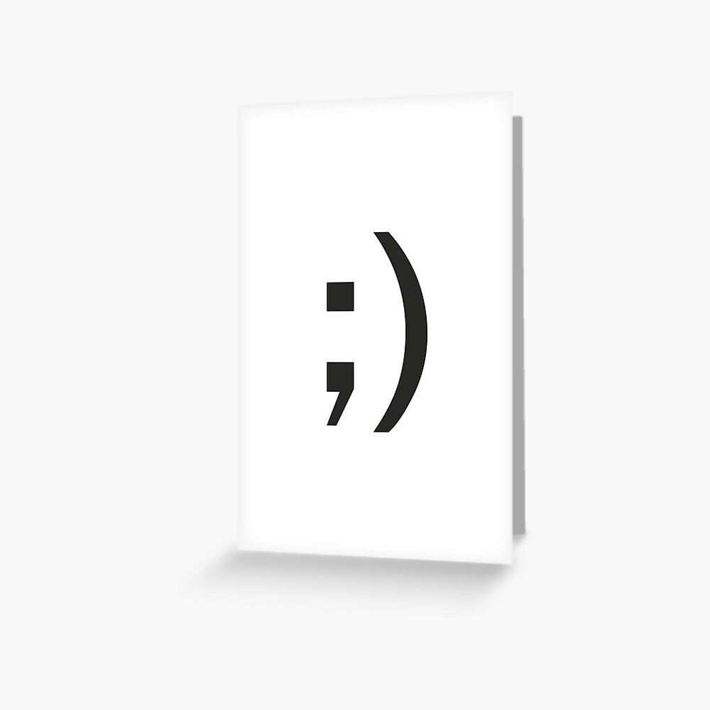 winky-face-text-emoticon-emoji-greeting-card-for-sale-by-platnix