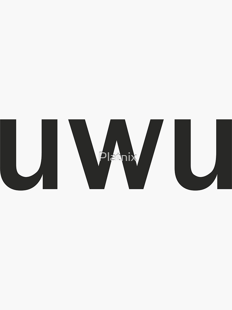 "uwu face Text Emoticon / Emoji" Sticker for Sale by Platnix Redbubble