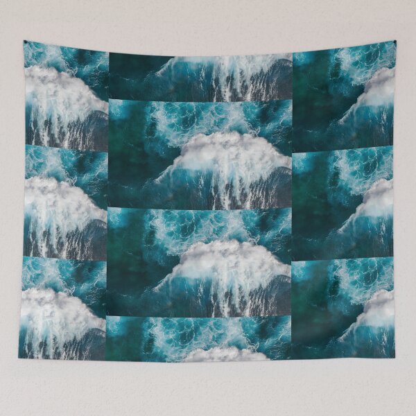 Item preview, Strong blue ocean waves designed and sold by DelightfulArts.